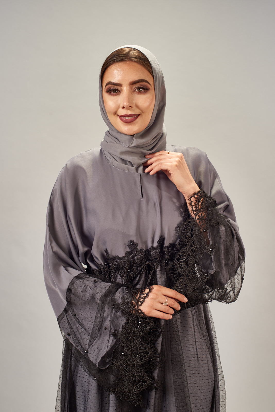 Safa netted Abaya